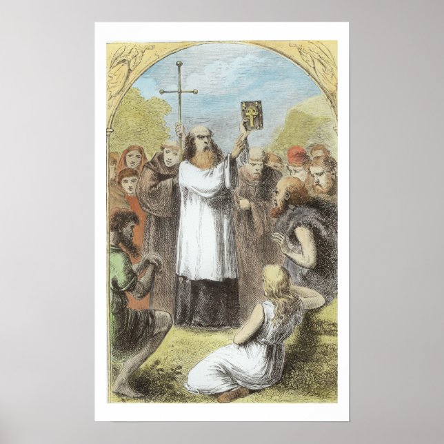 Póster San Patricio mostrando al pueblo de Irlanda los Cu (Frente)