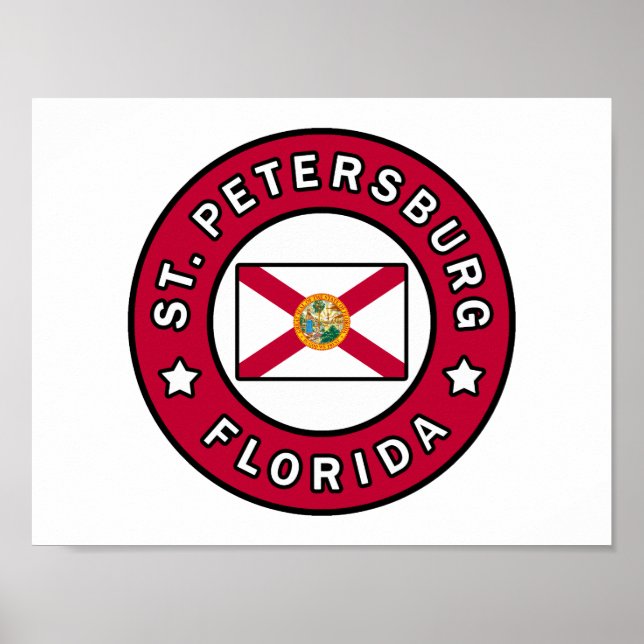 Póster San Petersburgo Florida (Frente)