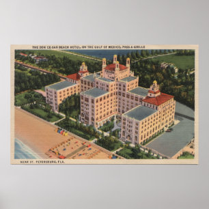 Póster San Petersburgo, Florida - Aérea de Don Ce-Sar