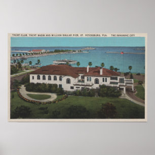 Póster San Petersburgo, Florida - Aerolínea del yate