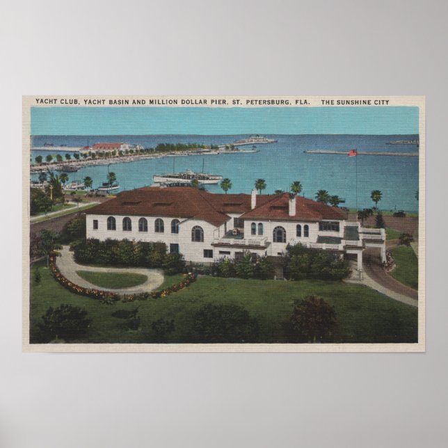 Póster San Petersburgo, Florida - Aerolínea del yate (Frente)