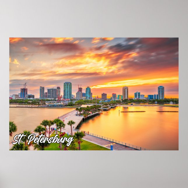 Póster San Petersburgo, Florida, Estados Unidos (Frente)