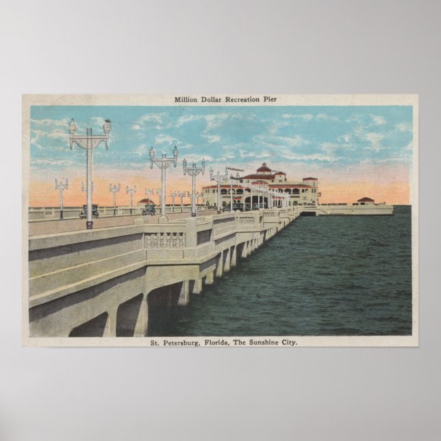Póster San Petersburgo, Florida - Vista del millón de dól (Frente)