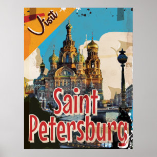 Póster San Petersburgo, Poster de Viajes de la Antigua Ru
