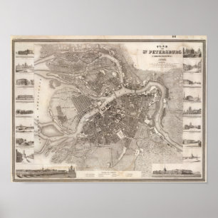 Póster San Petersburgo, Rusia