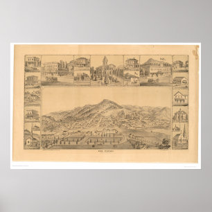 Póster San Rafael, mapa panorámico del CA (1576A)