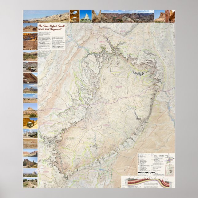 Póster San Rafael Swell: El patio de juegos de Utah (Frente)