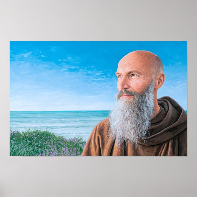 Póster San Raimundo de Peñafort: Fe sobre las olas (Frente)