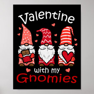 Póster San Valentín con mis Gnomies Divertido Día de San