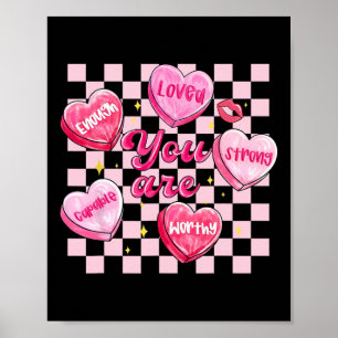 Póster San Valentín de Cuadros Tú Eres Amado Digno de Amo