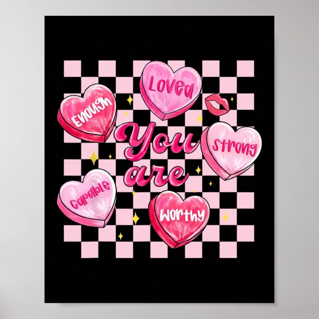 Póster San Valentín de Cuadros Tú Eres Amado Digno de Amo (Frente)