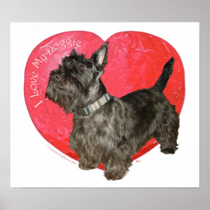 Póster San Valentín del Terrier Escocés