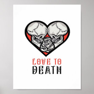 Póster San Valentín estético hasta la muerte