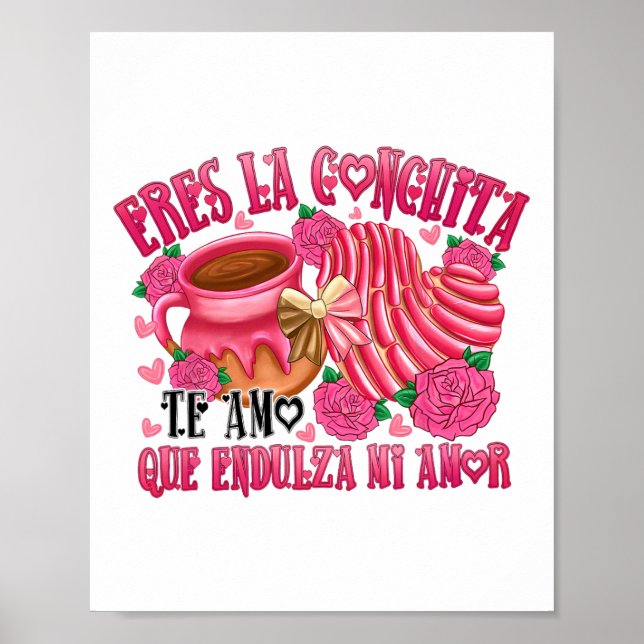 Póster San Valentín mexicano es la conchita que endulza m (Frente)