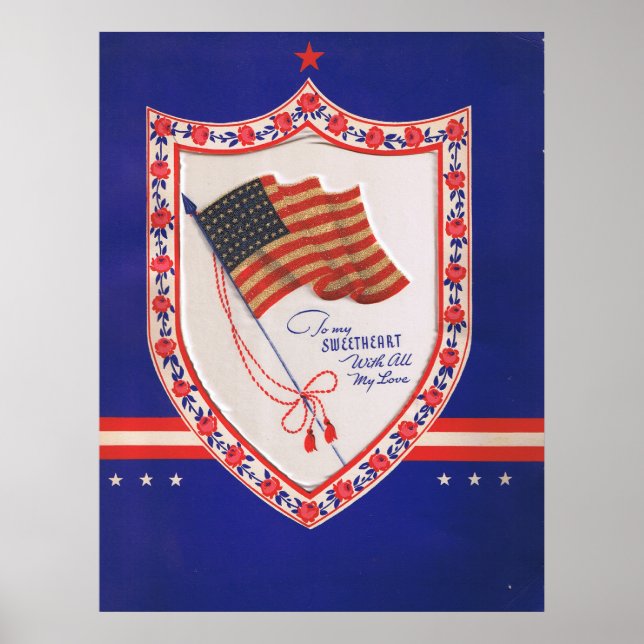 Póster San Valentín Militar Antiguo (Frente)