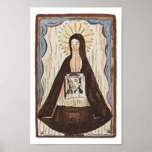 Póster San Verónica Jesús de la cara de la pintura de art