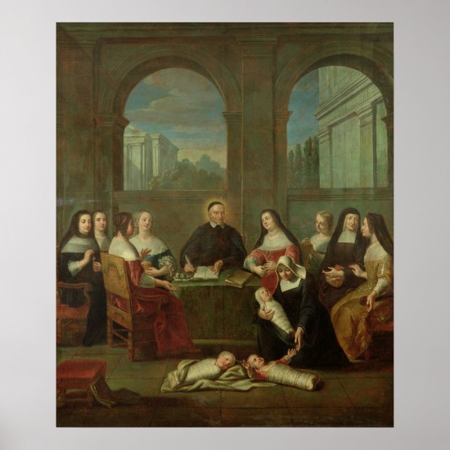 Póster San Vicente de Paul y las Hermanas de la Caridad (Frente)