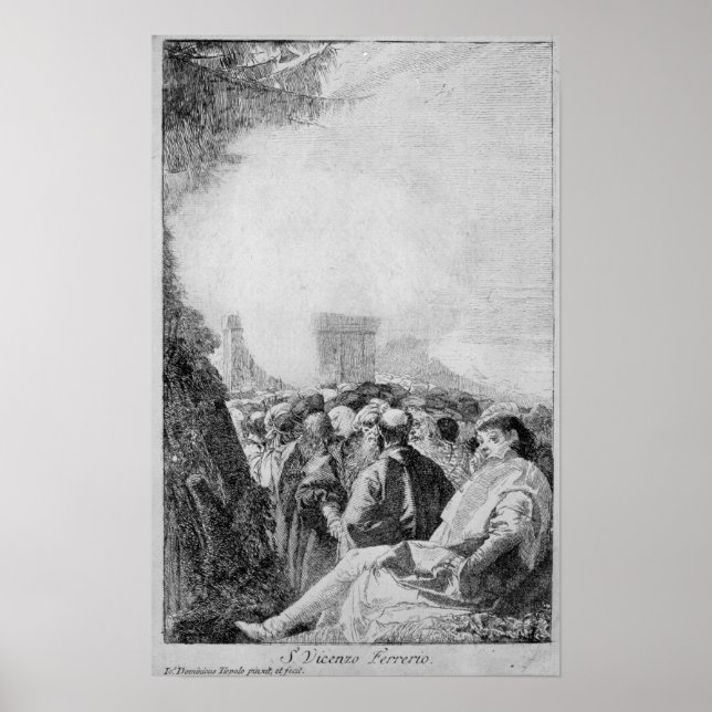 Póster San Vicente Ferrer, 1750-80 (Frente)