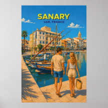Sanary – Vintage Travel Poster