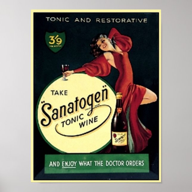 Póster Sanatogen Tonic Wine (Frente)