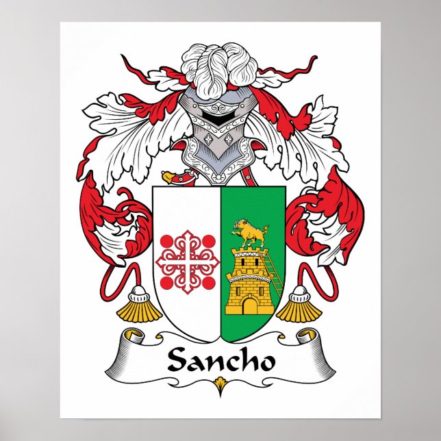 Póster Sancho Family Crest (Frente)