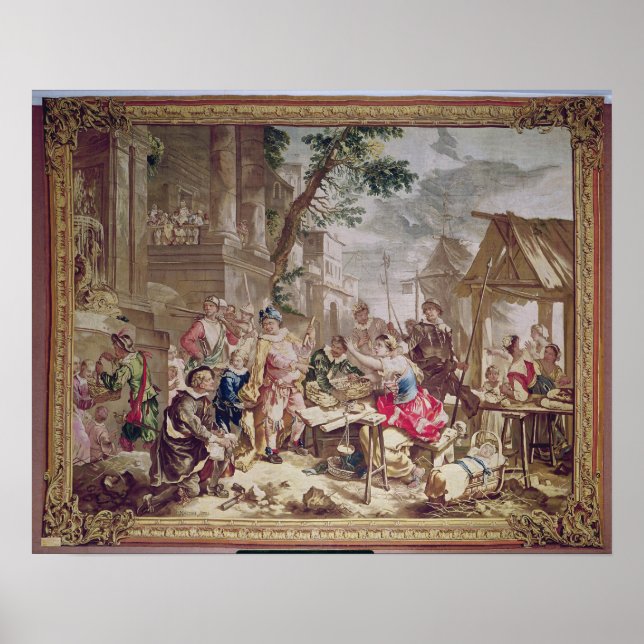 Póster Sancho Panza y el vendedor de nueces (Frente)