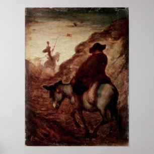 Póster Sancho y don Quijote, siglo XIX