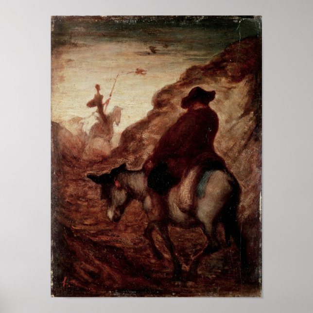 Póster Sancho y don Quijote, siglo XIX (Frente)