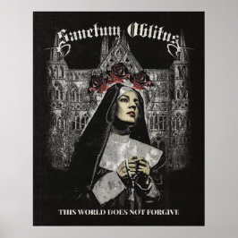 Póster Sanctum Oblitus - Diseño de Calzado Gótico