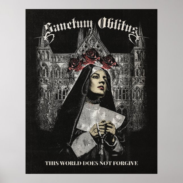 Póster Sanctum Oblitus - Diseño de Calzado Gótico (Frente)