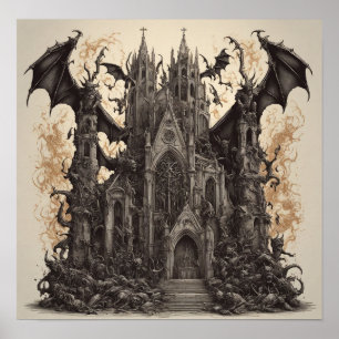Póster Sanctum oscuro: libera tu alma Metalizado con góti