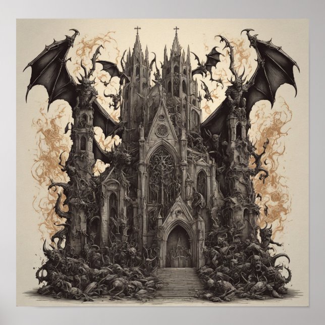 Póster Sanctum oscuro: libera tu alma Metalizado con góti (Frente)