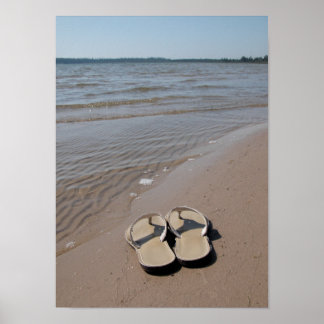 Póster Sandalias en la playa
