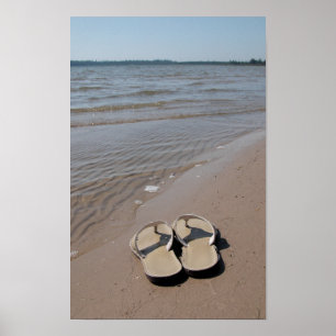 Póster Sandalias en la Playa