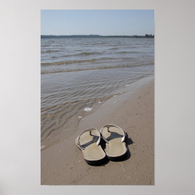 Póster Sandalias en la Playa (Frente)