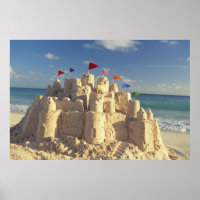 Sandcastle On Beach