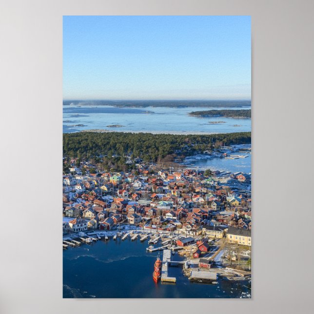 Póster Sandhamn, archipiélago de Estocolmo, Suecia (Frente)