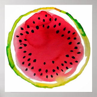 Póster sandía de verano
