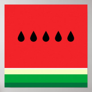 Póster sandía minimalista