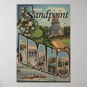 Póster Sandpoint, Idaho - escenas grandes de la letra