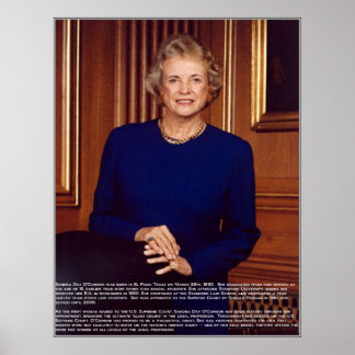 Póster Sandra Day O'Connor con Bio