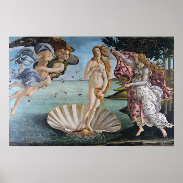 Póster Sandro Botticelli el nacimiento de venus (Frente)