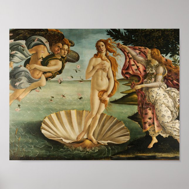 Póster Sandro Botticelli - El nacimiento de Venus (Frente)