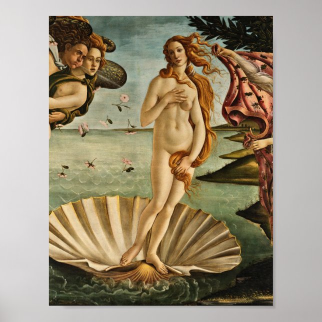 Póster Sandro Botticelli - El nacimiento de Venus (Frente)