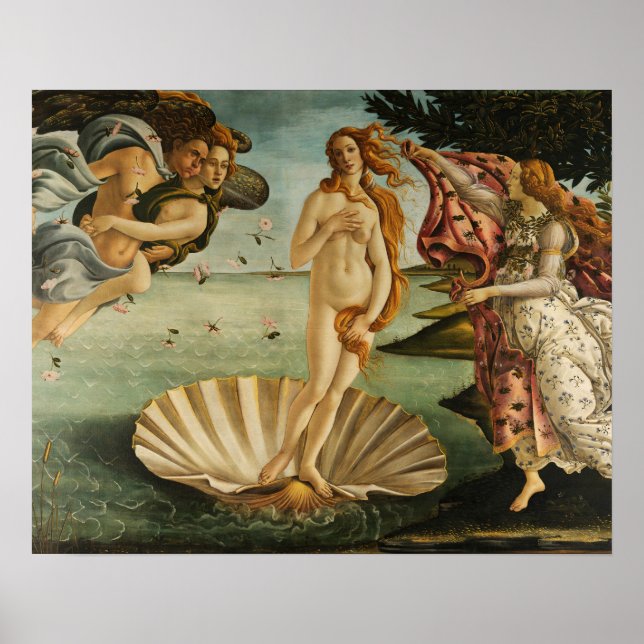 Póster Sandro Botticelli - El nacimiento de Venus (Frente)