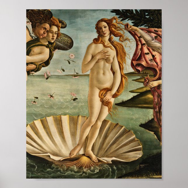 Póster Sandro Botticelli - El nacimiento de Venus (Frente)