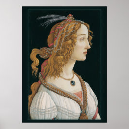Póster Sandro Botticelli Lady CC0281 Poster (44 en 112 cm