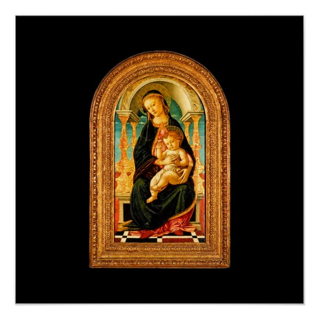 Póster Sandro Botticelli Madonna and Child c 1470 (Anverso)