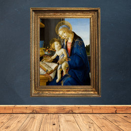 Póster Sandro Botticelli Madonna del libro Niño Jesús
