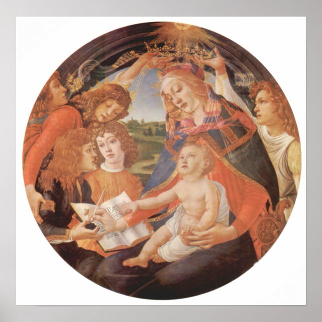 Póster Sandro Botticelli-Madonna el Magnífico (Frente)